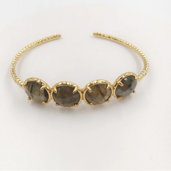 Mixed Crystal Cuff Bangle-ToShay.org