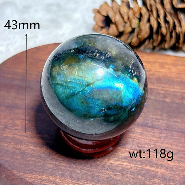 Blue Flash Labradorite Ball-ToShay.org