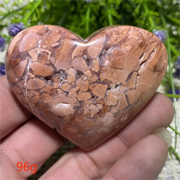Pink Flower Agate Heart-ToShay.org
