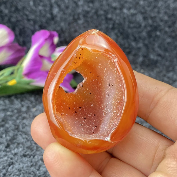 Red Agate Geode Crystal Egg-ToShay.org