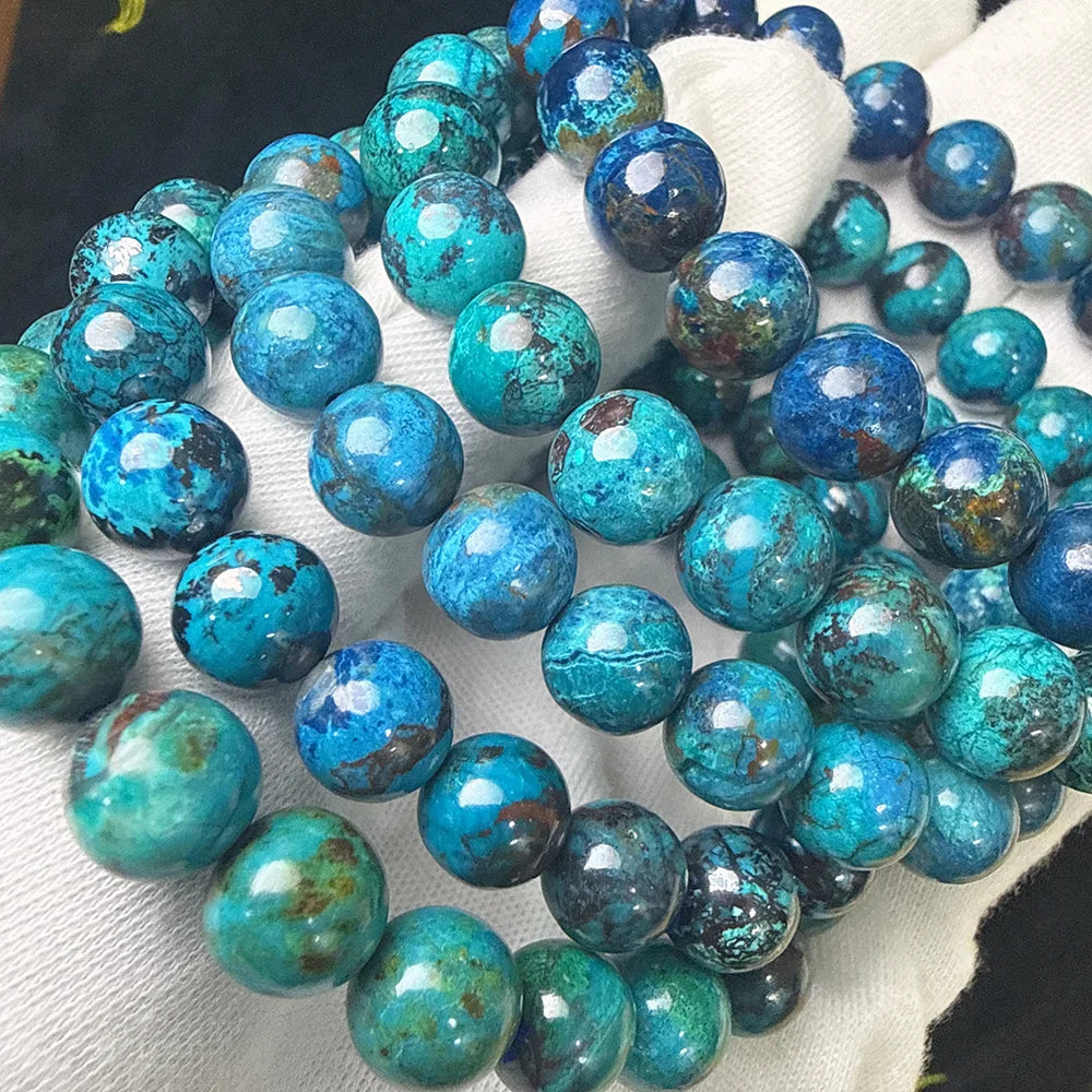 Blue Chrysocolla Azurite Bracelet-ToShay.org