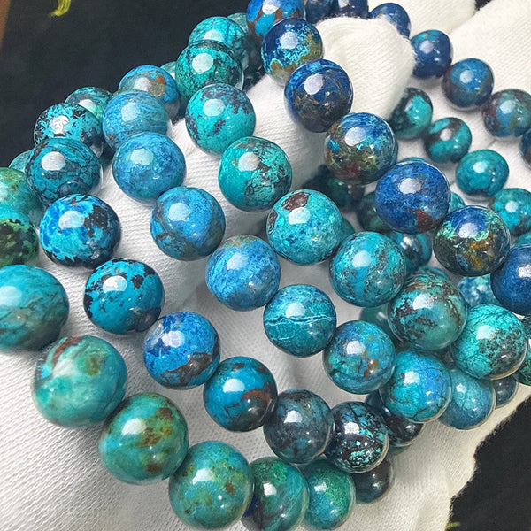 Blue Chrysocolla Azurite Bracelet-ToShay.org