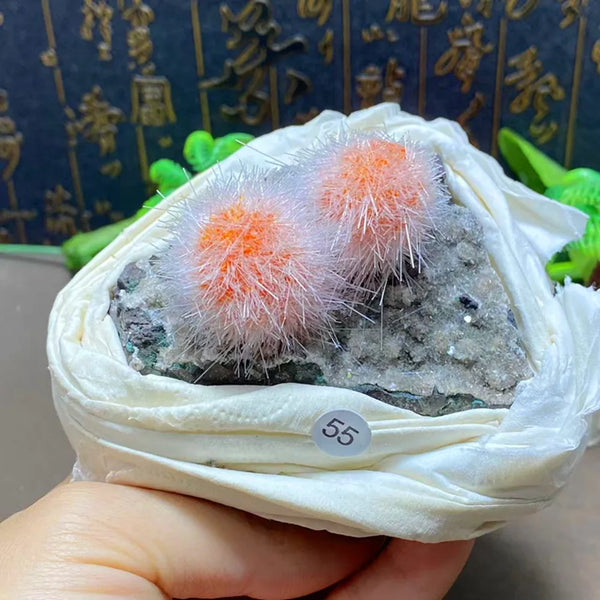 Orange Zeolite Mineral Crystal-ToShay.org