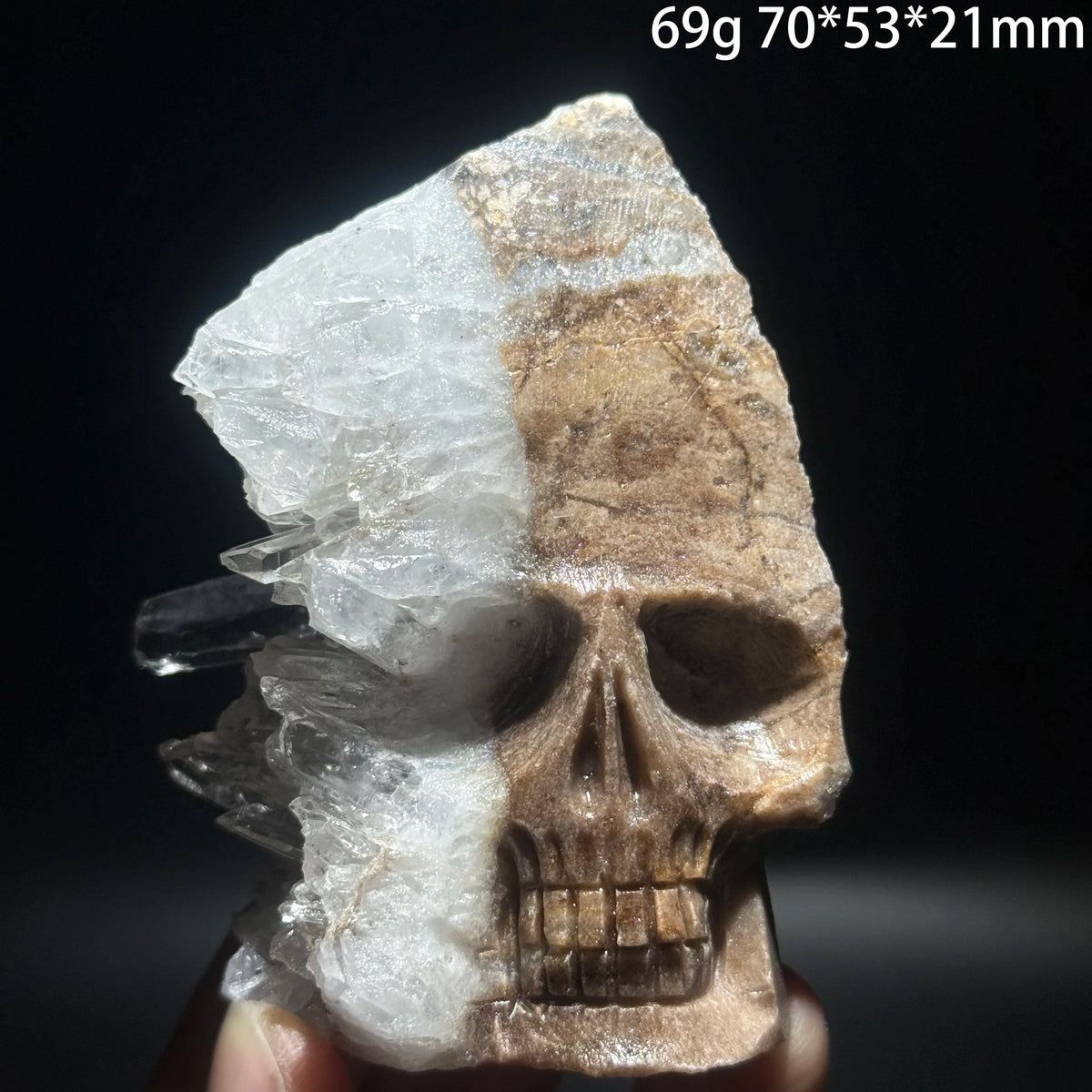 Clear Quartz Cluster Skull-ToShay.org