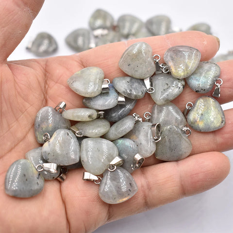 Grey Labrador Heart Pendants-ToShay.org