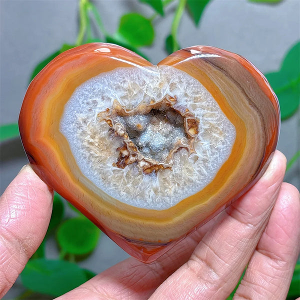 Orange Carnelian Druzy Heart-ToShay.org
