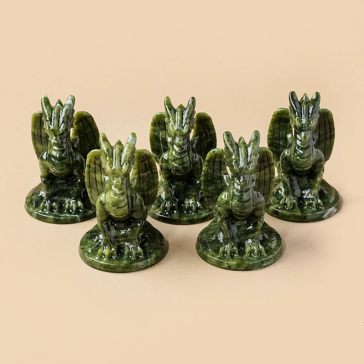 Green Jade Winged Dragon-ToShay.org