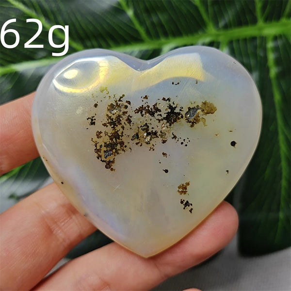 Yellow Tree Agate Heart-ToShay.org