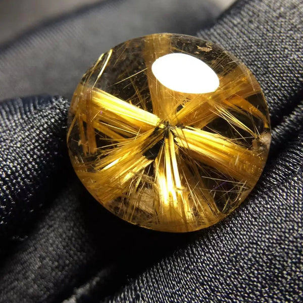 Gold Rutilated Quartz Pendant-ToShay.org