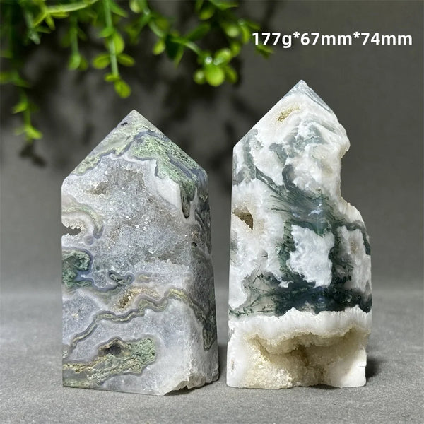 Green Aquatic Agate Tower-ToShay.org