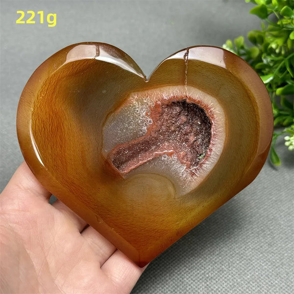 Red Agate Geode Heart-ToShay.org