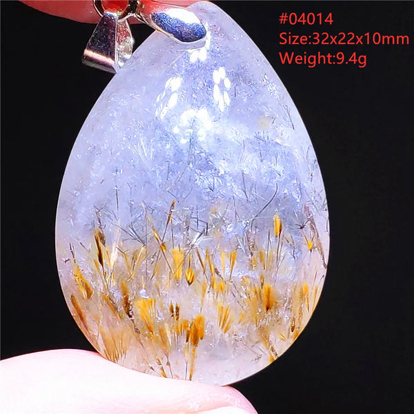 Purple Rutilated Auralite Pendant-ToShay.org