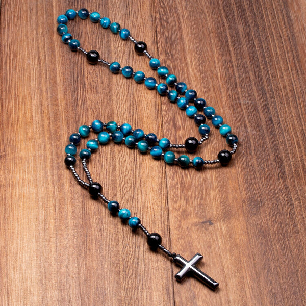 Blue Tiger Eye Rosary-ToShay.org