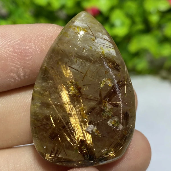 Gold Hair Rutilated Quartz Pendant-ToShay.org