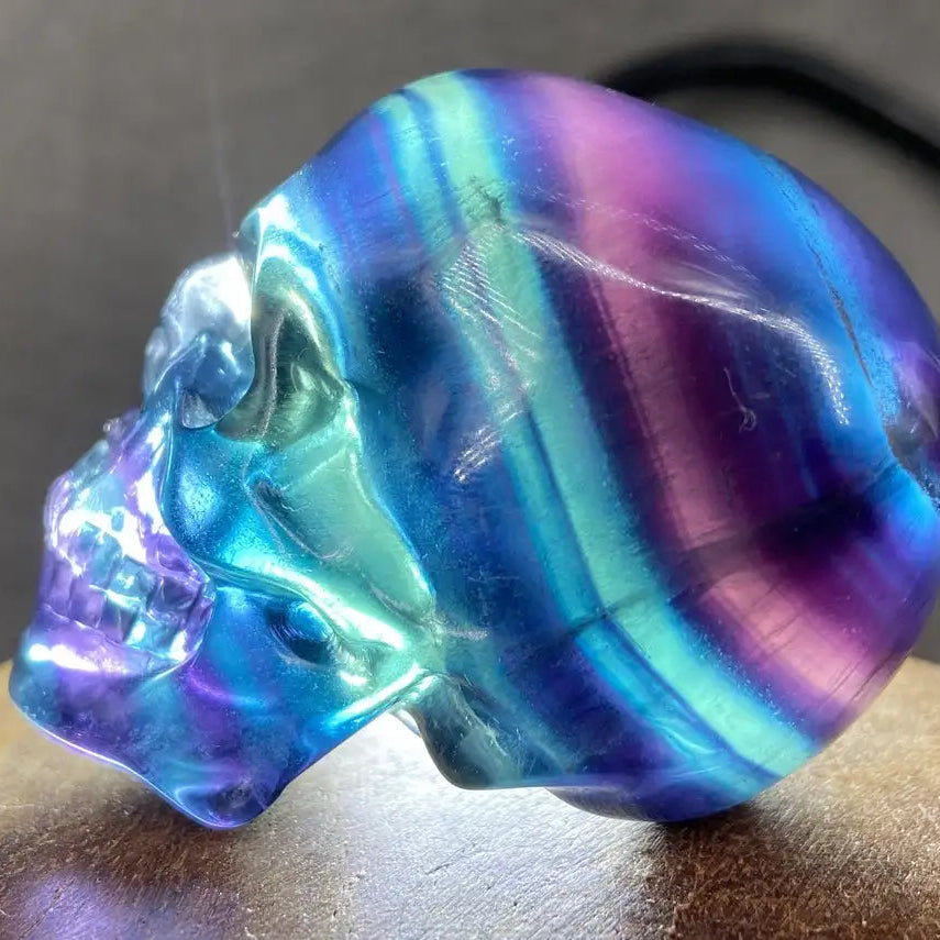 Rainbow Fluorite Skull-ToShay.org