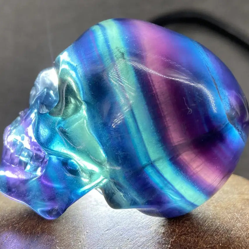 Rainbow Fluorite Skull-ToShay.org