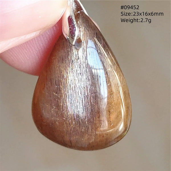 Black Moonstone Sunstone Pendant-ToShay.org