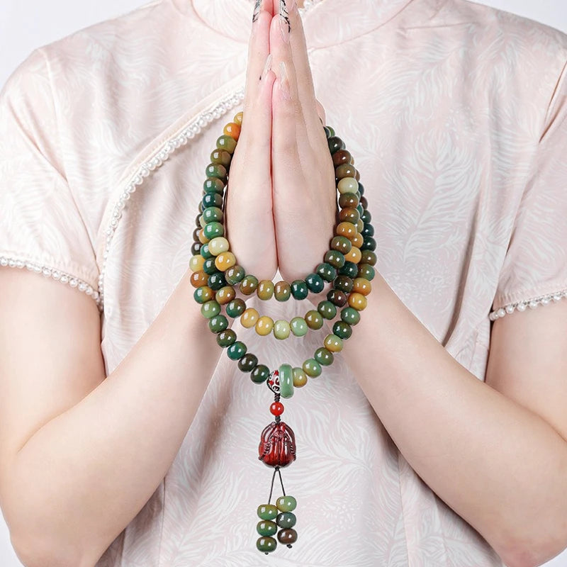 Green Bodhi Prayer Beads-ToShay.org