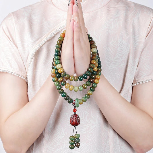 Green Bodhi Prayer Beads-ToShay.org