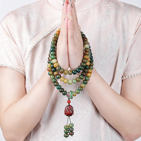 Green Bodhi Prayer Beads-ToShay.org
