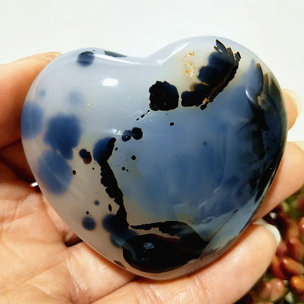 Yellow Moss Agate Heart-ToShay.org