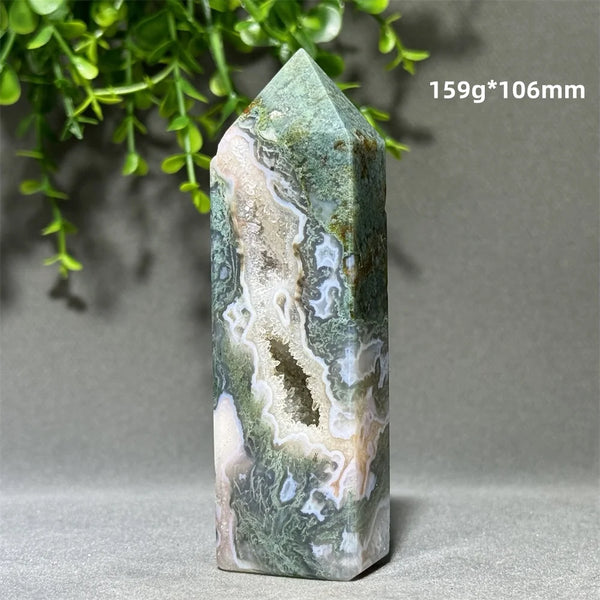 Green Aquatic Agate Tower-ToShay.org