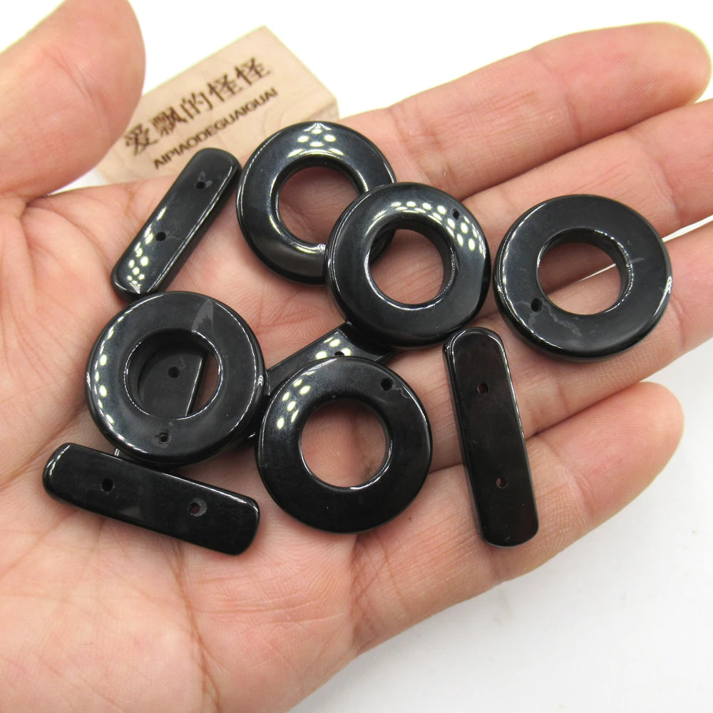 Black Onyx Agate Clasp-ToShay.org