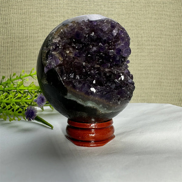 Purple Amethyst Cluster Ball-ToShay.org