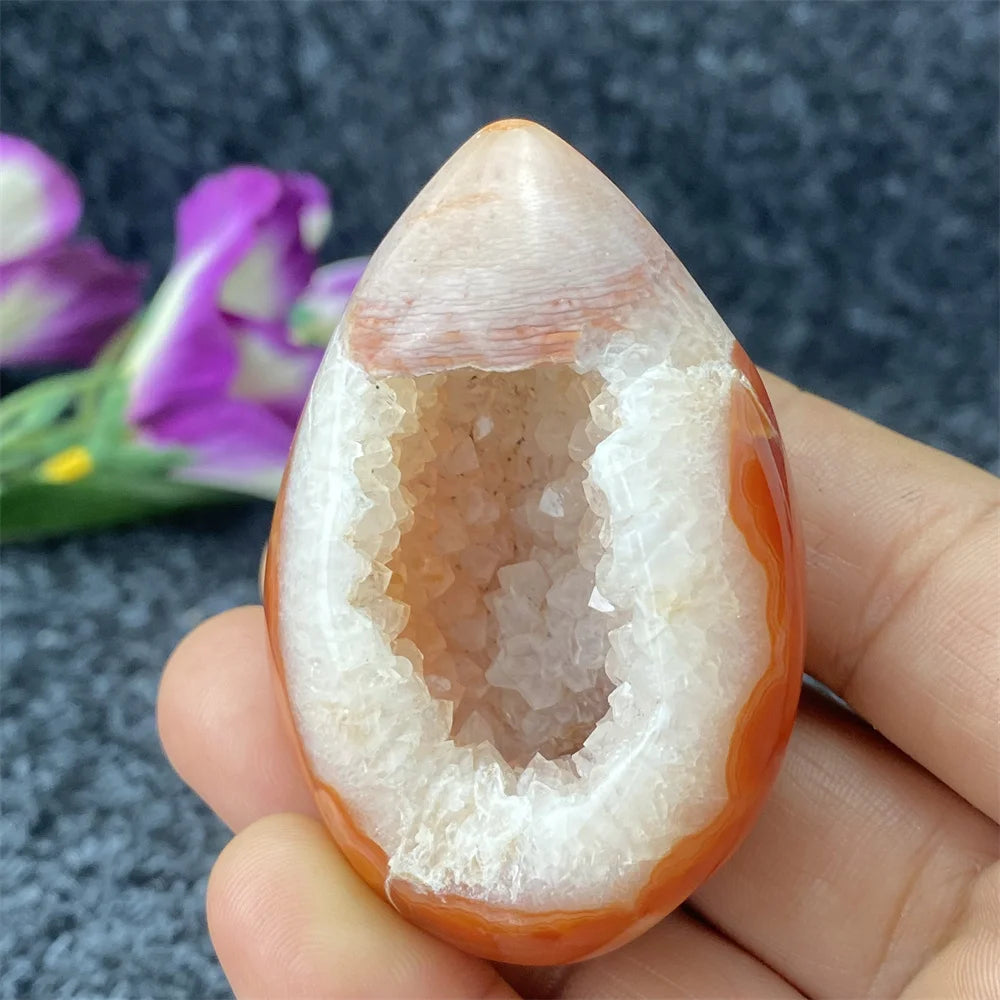 Red Agate Geode Crystal Egg-ToShay.org