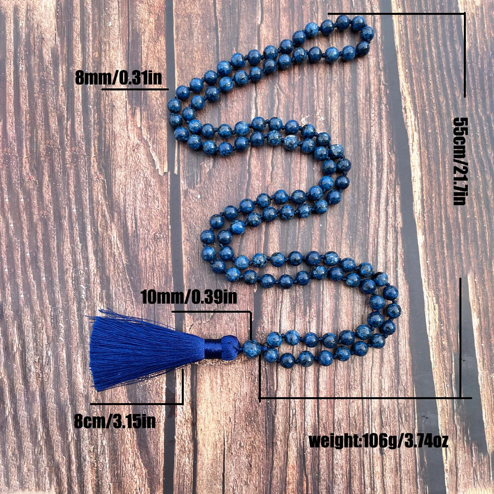 Blue Lapis Lazuli Mala Beads-ToShay.org