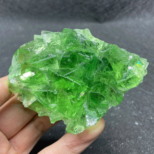 Green Fluorite Crystal Cluster-ToShay.org