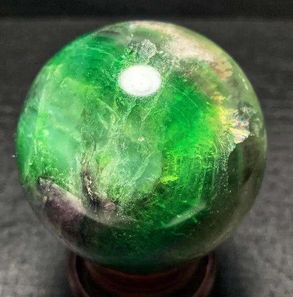 Green Fluorite Quartz Crystal Ball-ToShay.org