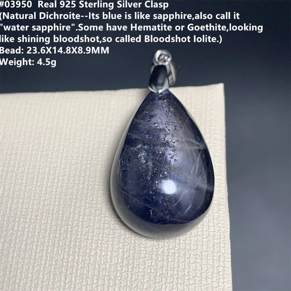 Red Blue Cordierite Pendants-ToShay.org
