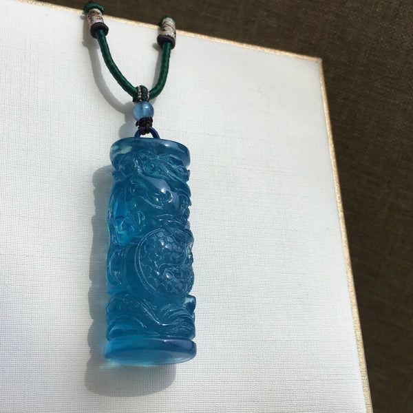 Blue Aquamarine Pendant-ToShay.org