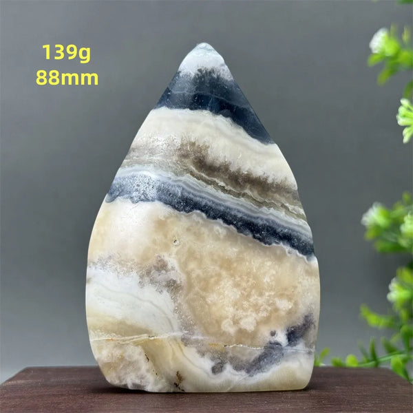 White Fluorite Agate Flame-ToShay.org