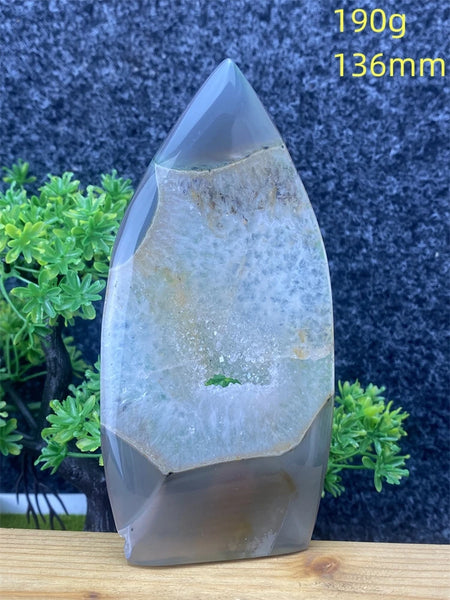 Blue Agate Geode Torch-ToShay.org