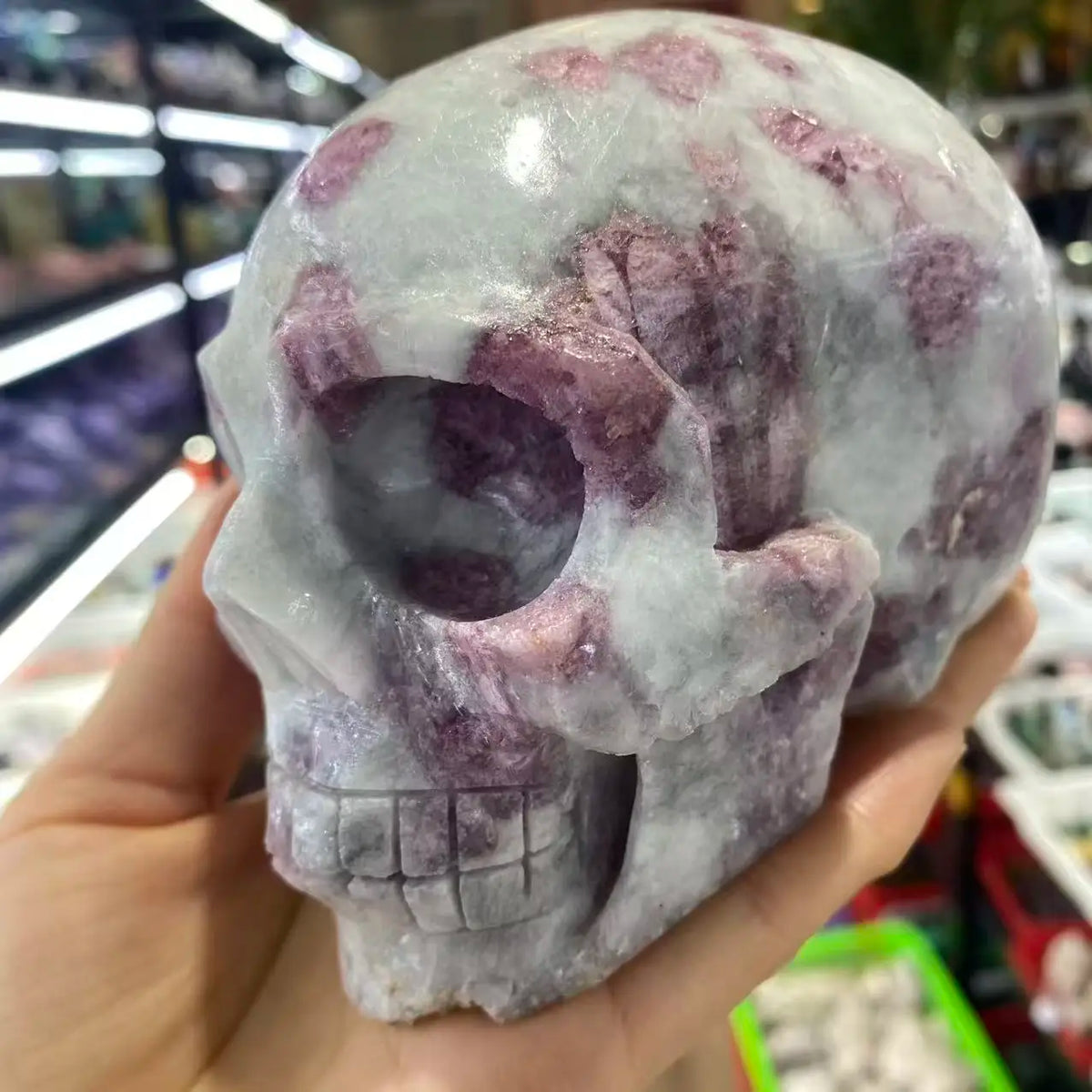 Pink Tourmaline Skull-ToShay.org