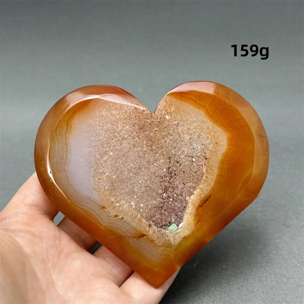 Red Agate Geode Heart-ToShay.org