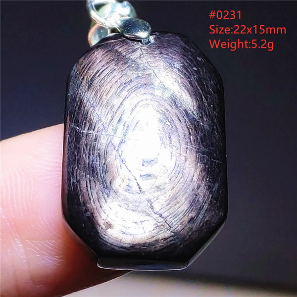 Silver Black Hypersthene Pendant-ToShay.org