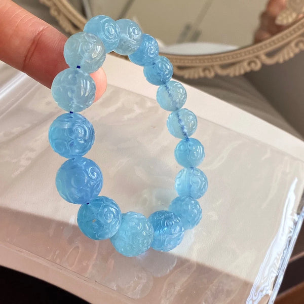 Blue Aquamarine Bracelet-ToShay.org