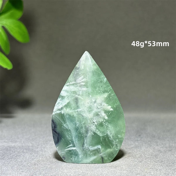 Green Feather Fluorite Torch-ToShay.org