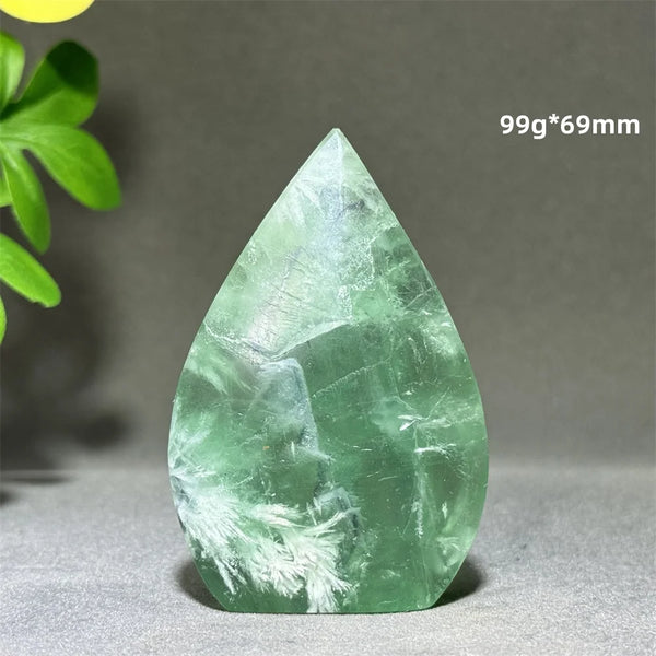 Green Feather Fluorite Torch-ToShay.org