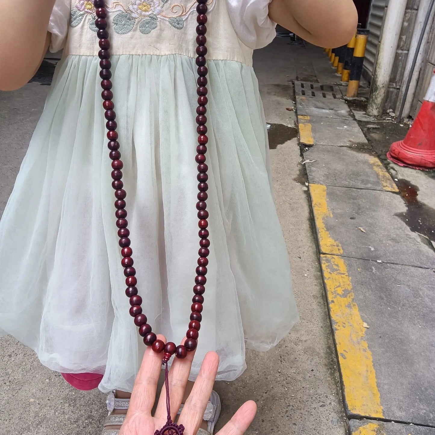 Red Wood Monk Buddha Beads-ToShay.org