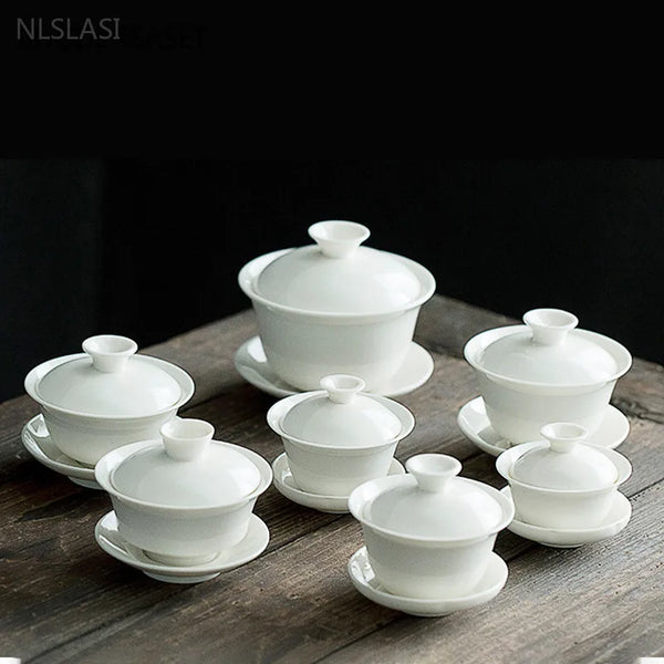White Porcelain Tea Bowls-ToShay.org