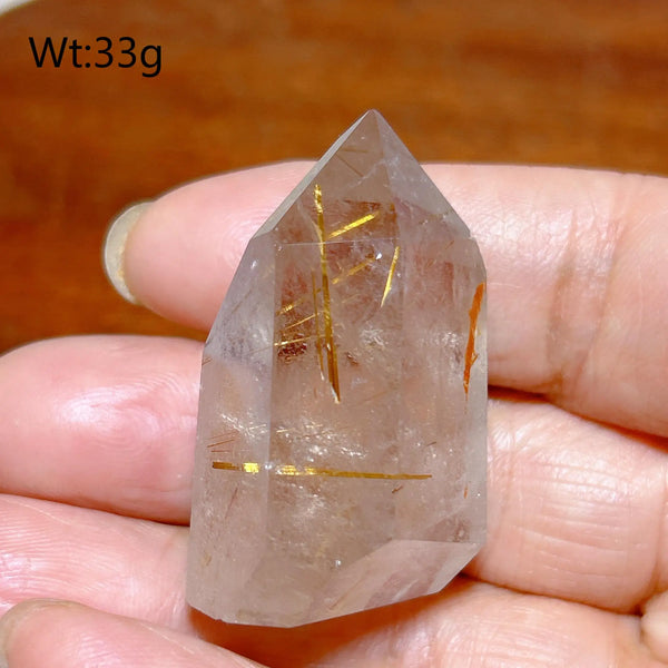 Gold Rutilated Crystal Point-ToShay.org