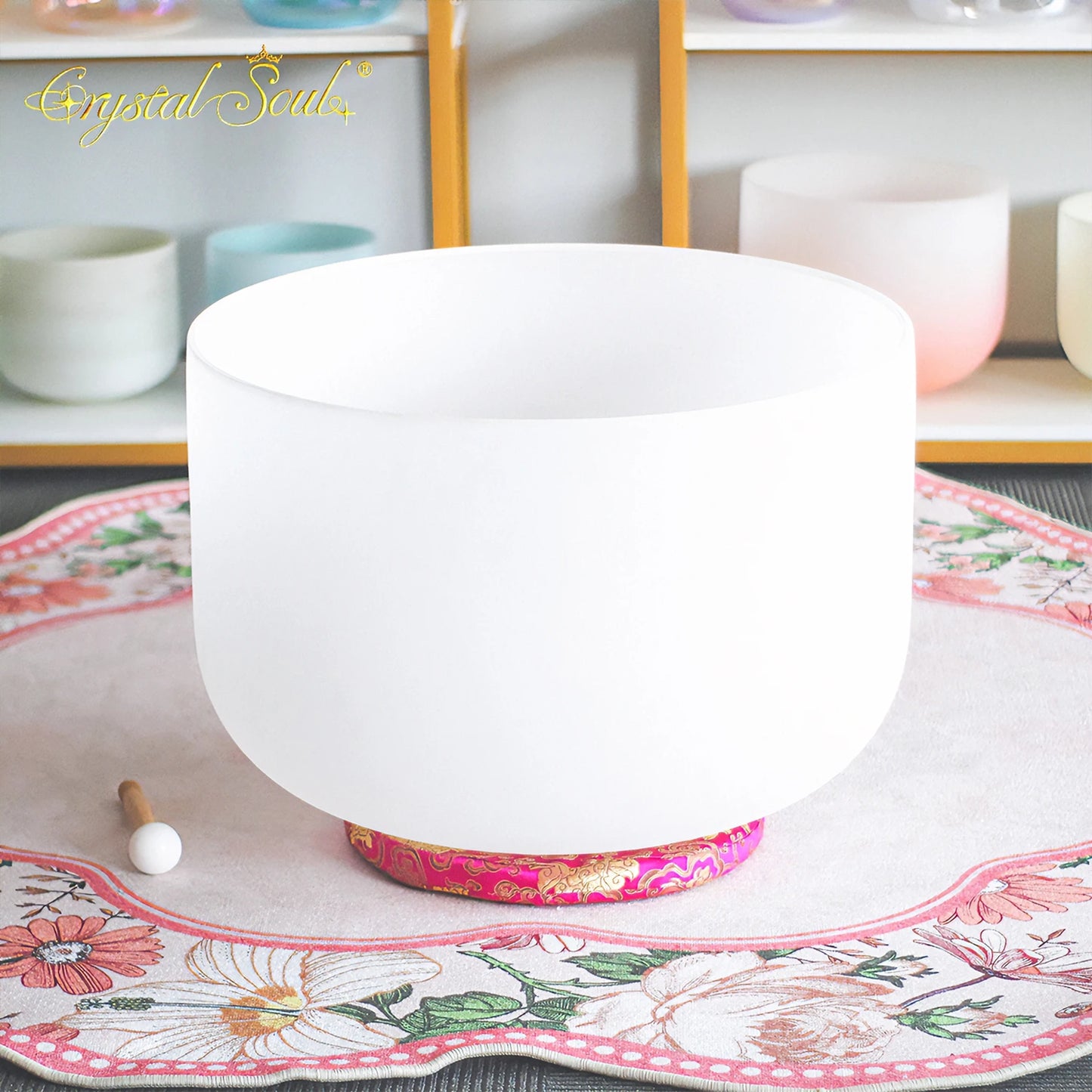 Crystal Soul 22 Inch Customizable Large Crystal Bowl Meditation Interactive Sound Bath-ToShay.org