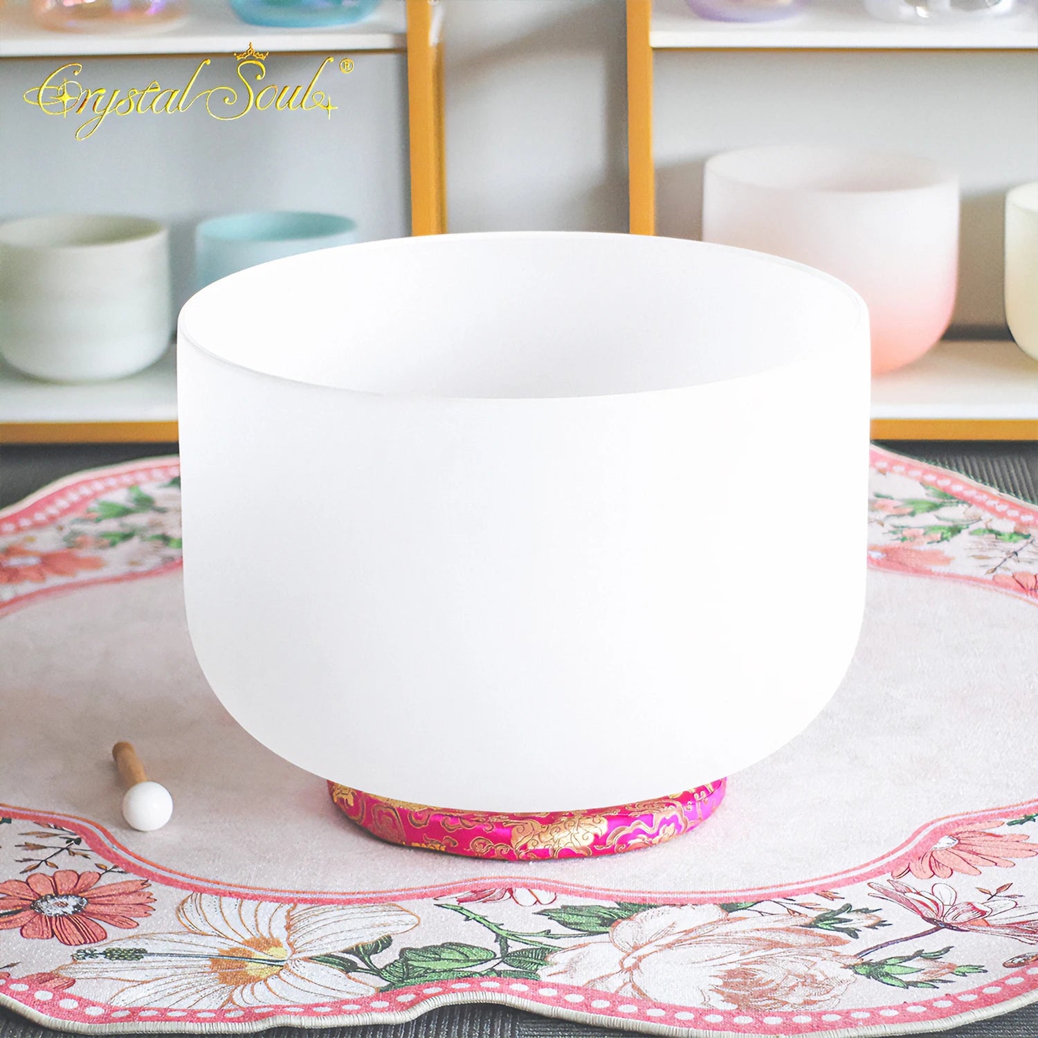 Crystal Soul 22 Inch Customizable Large Crystal Bowl Meditation Interactive Sound Bath-ToShay.org