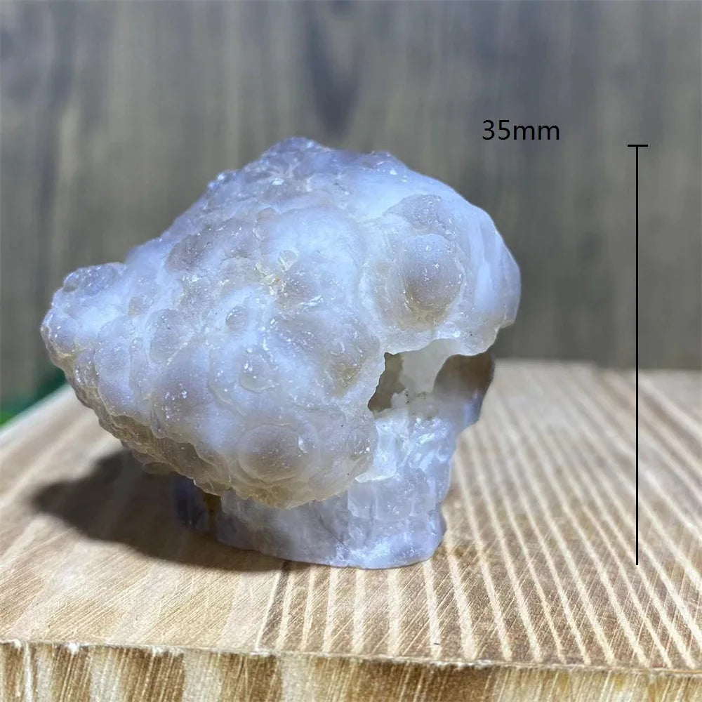 Grey Agate Geode Skull-ToShay.org