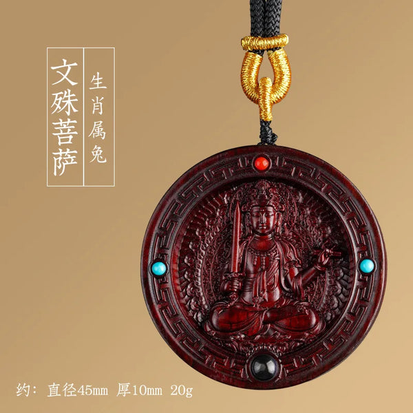 Purple Sandalwood Buddha Pendant-ToShay.org