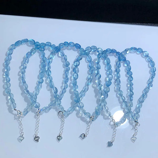 Blue Aquamarine Bracelet-ToShay.org